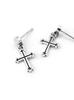 Sterlingworth Grapevine-D1 Silver Cross Earrings
