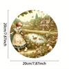 Tin Art Painting Metal Wall Decor 20x20cm Handmade Craft Home Decorative Plate
