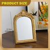 Decorative Vintage Vanity Mirror, Made of Resin, with An Arched Frame, Ideal for Parties.