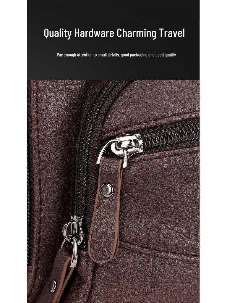 2023 Men's Trendy Chest Crossbody Bag: Versatile Shoulder and Street Backpack for Sports & Commute.
