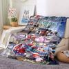 1Pc Christmas Fantasy Parade Flannel Blanket, Soft And Comfortable, Casual Warm, Camping Travel, Christmas, Halloween Xmas Gift Es115
