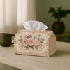 2D Flat,1pc Retro Victorian Floral Tissue Box Holder- Rose Frame Style, Party Tissue Box, Versatile for Kitchen And Dining, Coffee Table, And Dining T