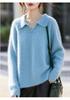2026 Women's Autumn-Winter Wool Knit Polo Neck Slimming Long Sleeve Top