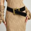 Edgy Studded Punk Belt With Adjustable Length Durability Synthetic Leather for Men and Women