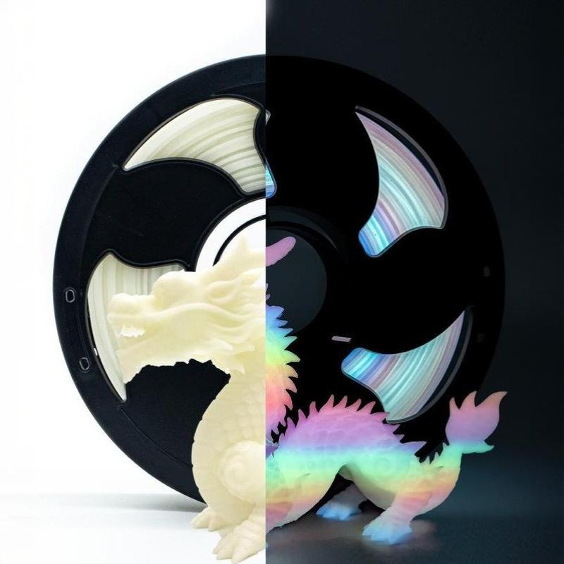 1 kg Hedvábné Duhové Pla Filament 1,75 mm Lesklý Vícebarevný Filament pro 3D Tiskárnu Rychlá Změna Barvy +/-0,03 mm 1 kg Cívka