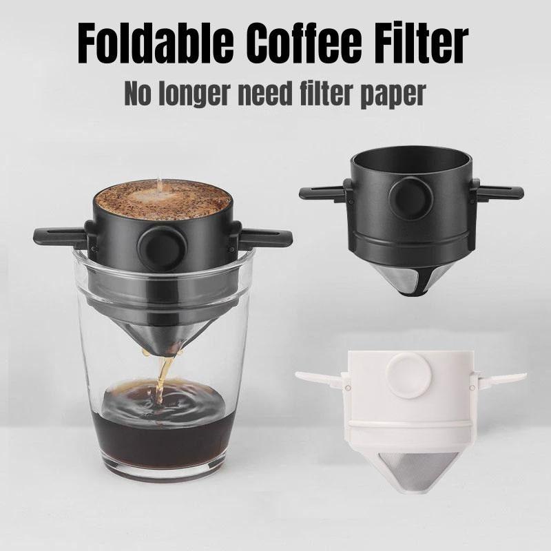 Washable Coffee Dripper Foldable Hanging Ear Filter Reusable BPA Free For Home Office Outdoor Coffee Enjoyment
