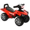 Quad Giocattolo per Bambini 18-36 Mesi dim. 60L x 31P x 42A cm Effetti Luce e Suono Rosso Nero