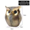 heizi Owl Figurine, Stylish Interior Decor, Nordic Object, Asian Goods, Bali Style, Entryway, Good Luck Charm (Gold)