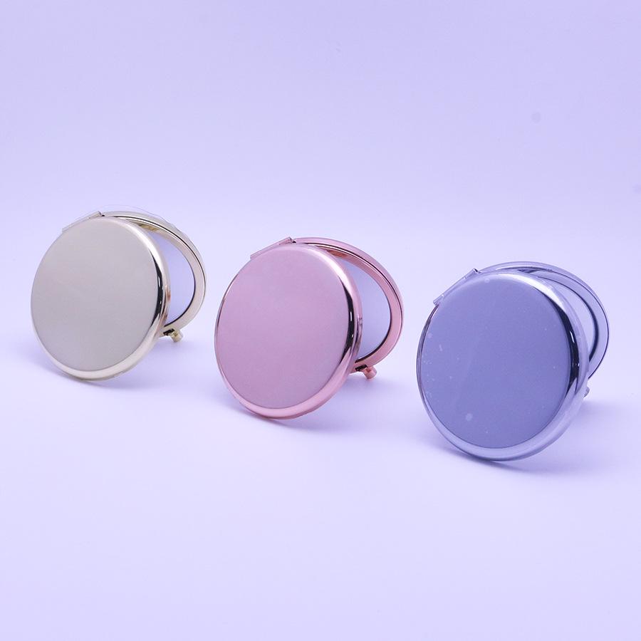 Portable Double-Sided Metal Folding Makeup Mirror for Men and Women