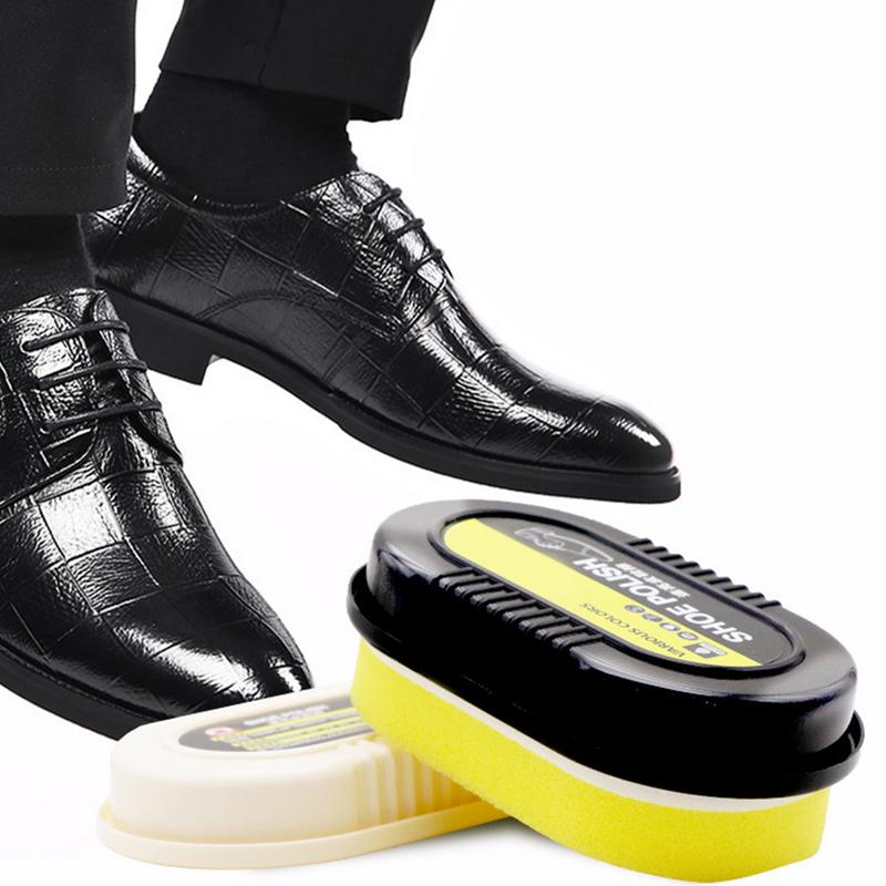 3 Piezas Multifuncional Doble Cara Abrillantador de Zapatos Incoloro Zapatos Ligeros Frotar Cuidado del Cuero Aceite Esponja Cera para Zapatos Cepillo para Zapatos