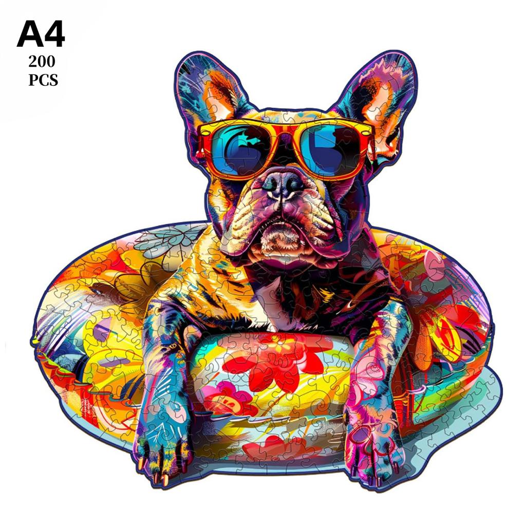 Irregular Puppy Animal Wooden Puzzle for Adult Children Gift Brain Teaser Game Fantasy Dog Christmas Present Box Puzzles Toys