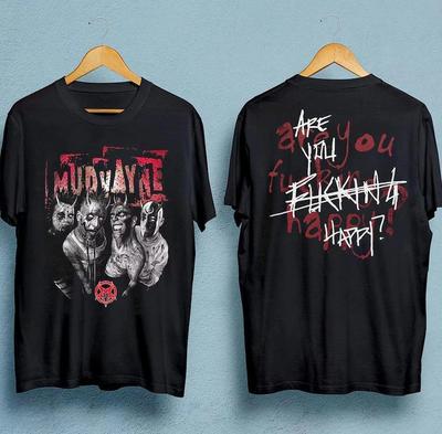 Mudvayne Band 2 Sides T-shirt Black Unisex