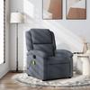 Massage Relax Chair Dark Grey Velvet