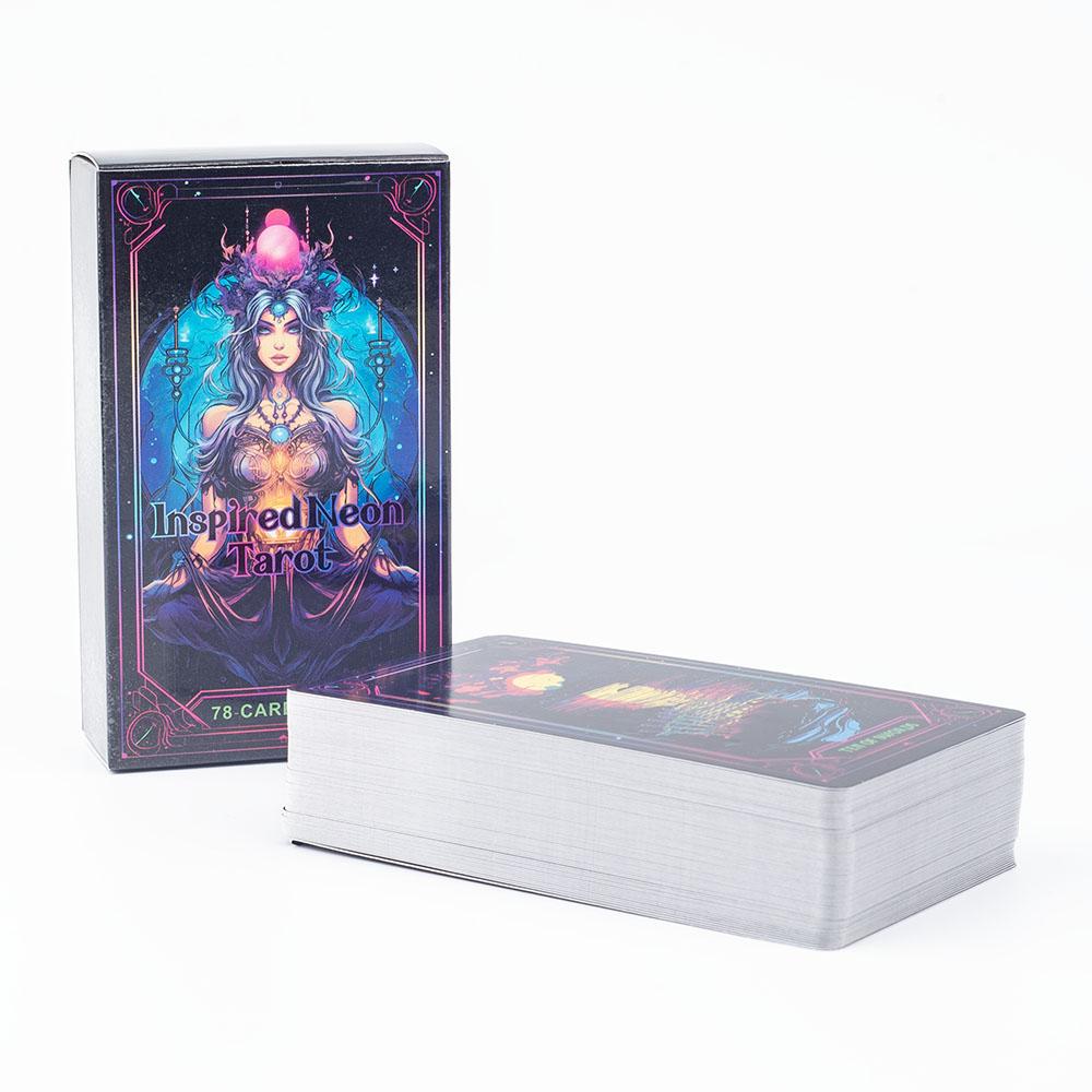 Inspiriertes Neon-Tarotkarten 10,3x6cm Englische Visions-Divinations-Edition Deck Brettspiel