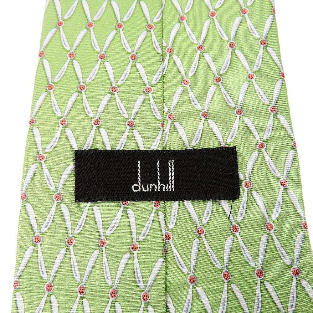 Used Dunhill Tie Silk Green Business