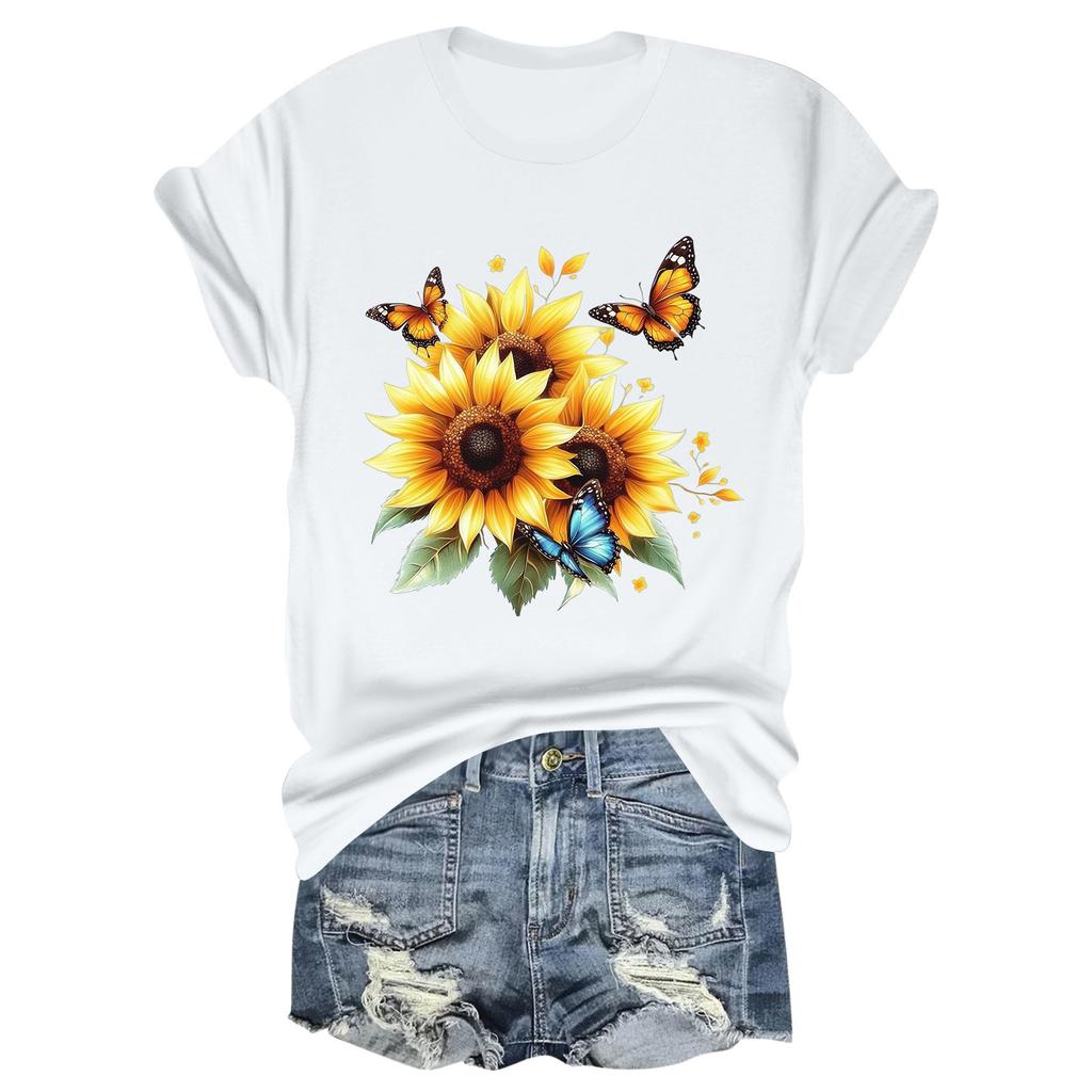 Child Casual Daily Round Neck Printed Short Sleeved T-shirt Letter Top