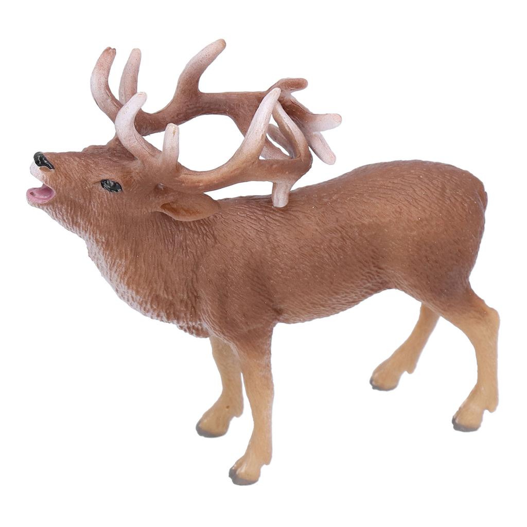 Lifelike Deer Figurine Toy Jungle Zoo Wild Deer Animal Toy Plastic Reindeer Playset Gift