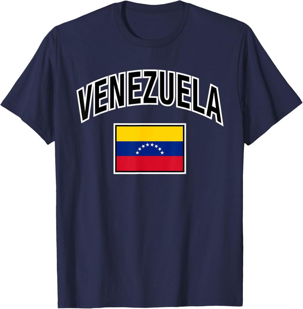 Venezuela Flag Proud Venezuelan TShirt Woman Man Vintage Fashion Casual High Quality Cotton Printed Tshirt Outdoors Aesthetic