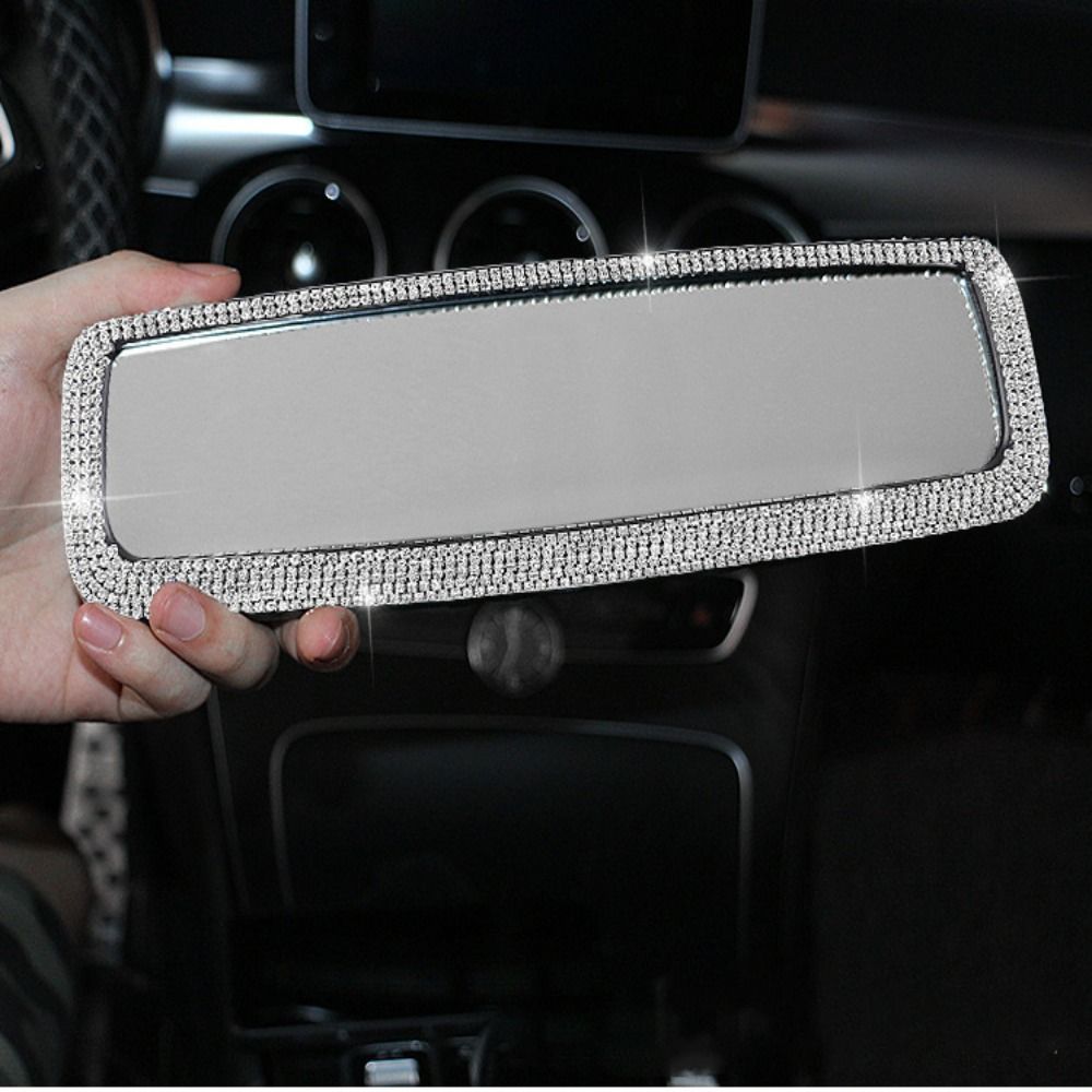 Bling Bling Design Car Rearview Mirror Decor Shiny Crystal Car Styling Accessories Car Interior