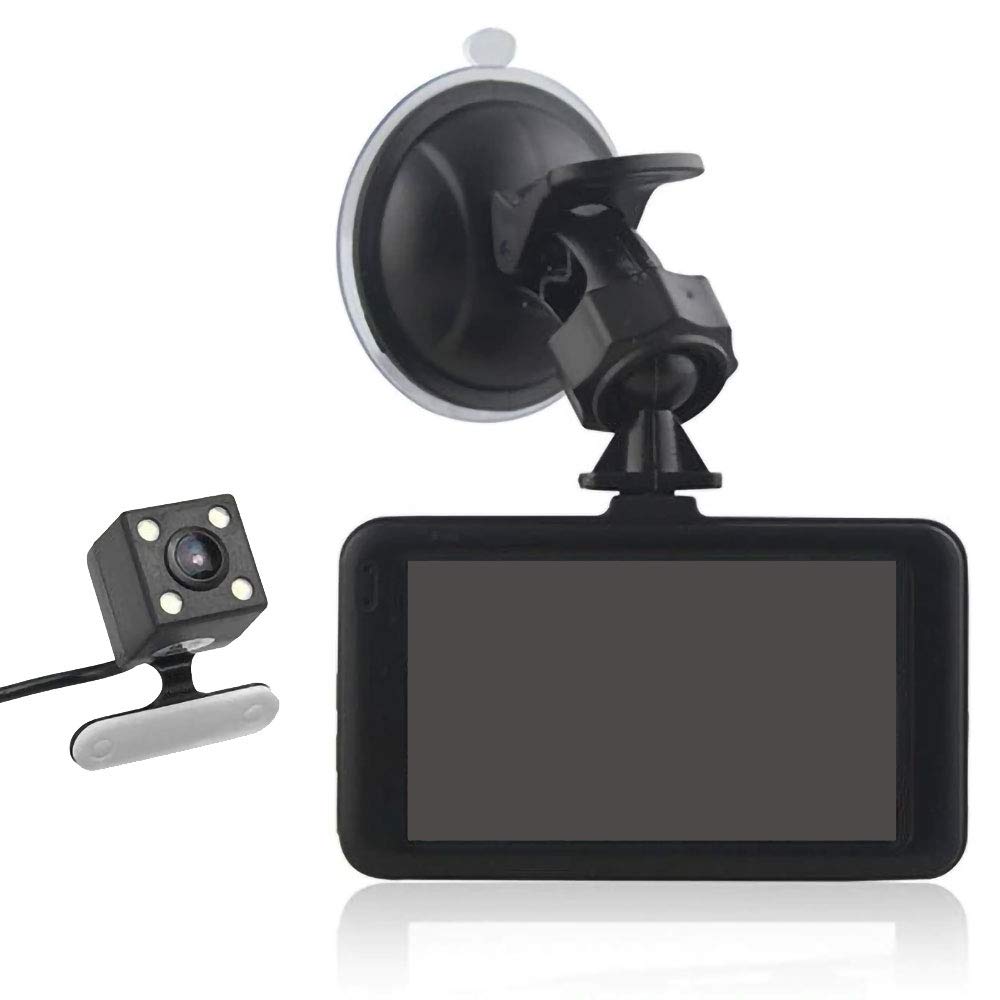 IPT Dash Camera, Front and Rear Camera, Dash Cam, 1080P, 3-Inch, 120° Wide Angle,
