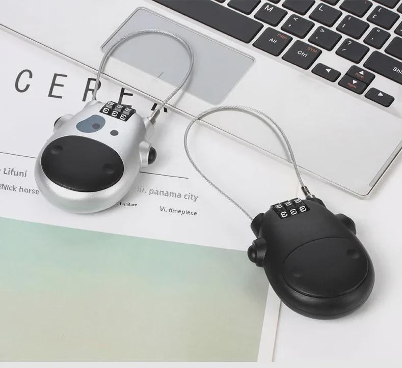 Teleskopický lankový zámek Yifeng Cartoon Cow na kufry, auta, oblečení, sáně a helmy