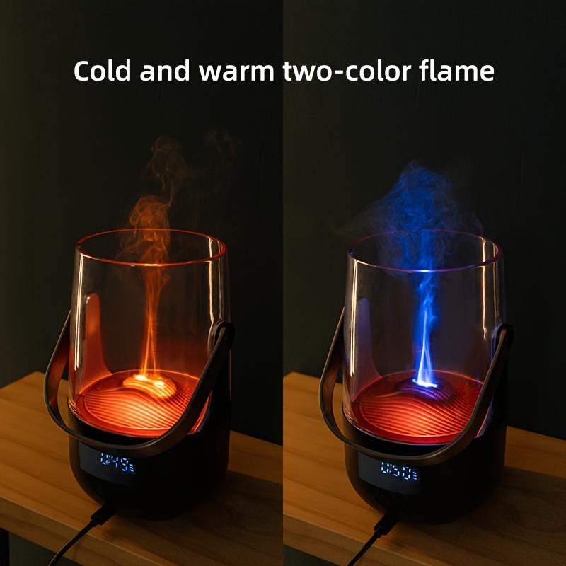 200ML Retro Style  Diffuser with Flame Effect  Aromatherapy Humidifier, Timer Settings, Ambient Lighting, Waterless Auto-Off