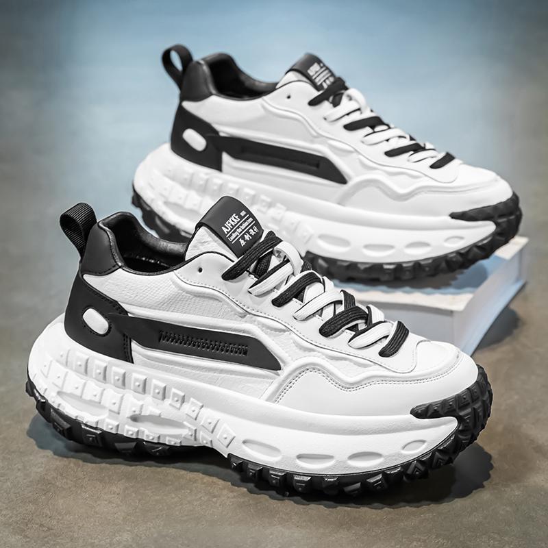 

Весенне-осенние новые мужские модные кроссовки, молодежные трендовые универсальные повседневные туфли, на толстой подошве, с высоким подъемом, на мягкой подошве, для бега 39 белый