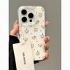 Korean Cute Line Puppy iPhone17/16promax Mobile Phone Case for Apple 15 White Background Imd1412