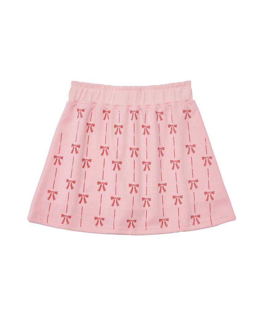 Metapeo Met Ribbon Print Skirt Pants Pink