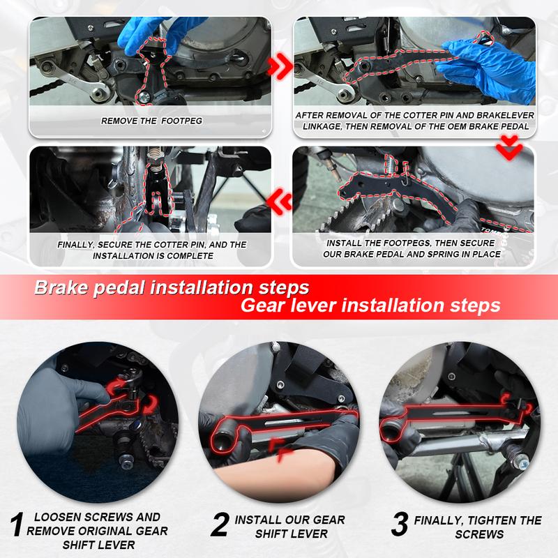 For Suzuki DR650 DR 650 1996-     2024 2025 Motorcycle Gear Shifter Shift Lever Rear Brake Lever Foot Pedal