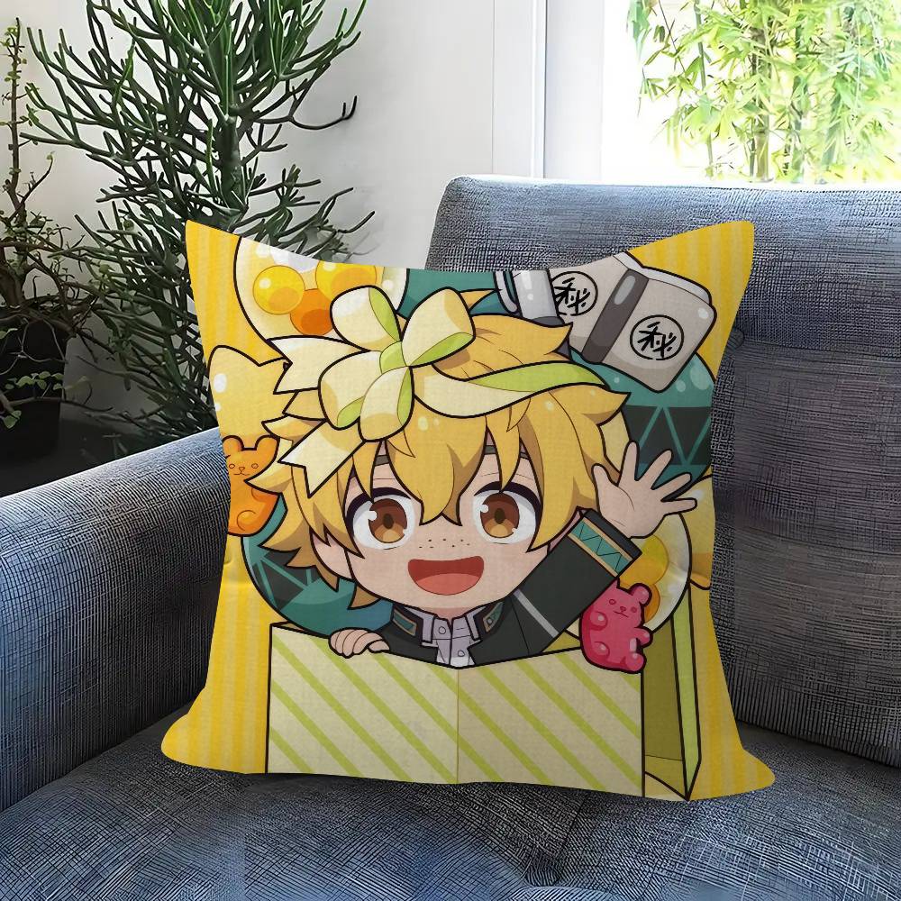 Japansk Anime Vindjacka Kudde Animekudde Soffsäng Huvudkudde Överdrag Kuddfodral 45x45 cm Mode