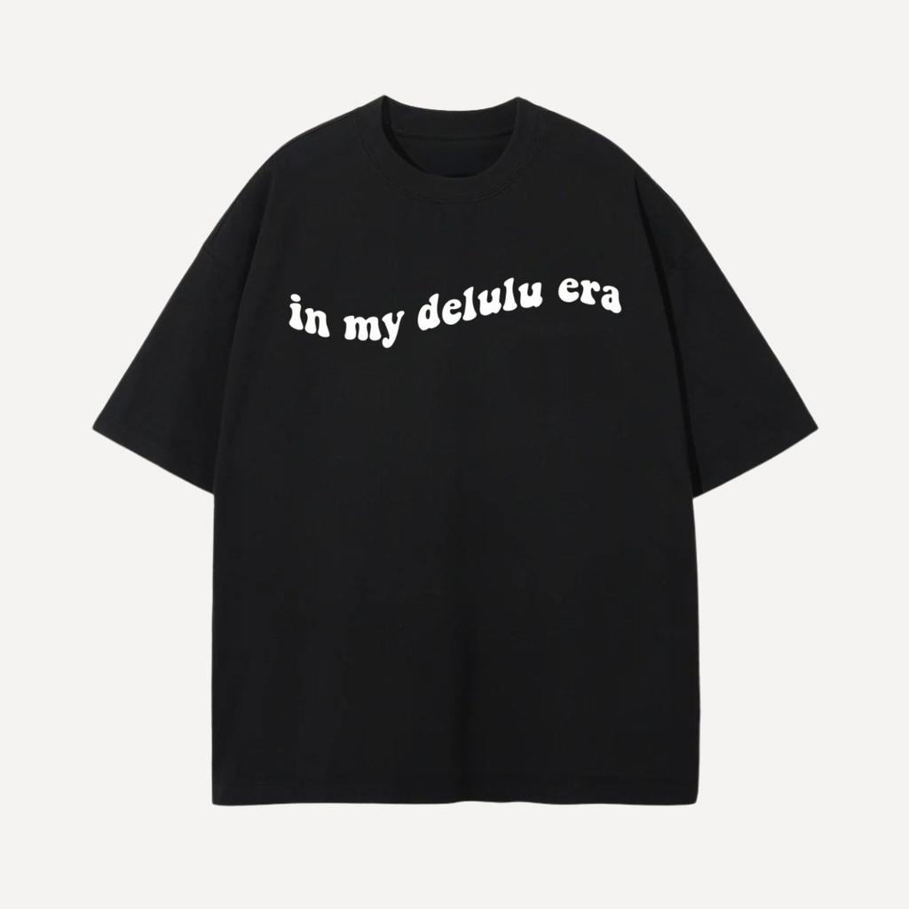 In My Delulu Era Front Print Crew Neck Tshirt Unisex Unisex Short Sleeve Cotton Trendy Casual Daily Street Tees