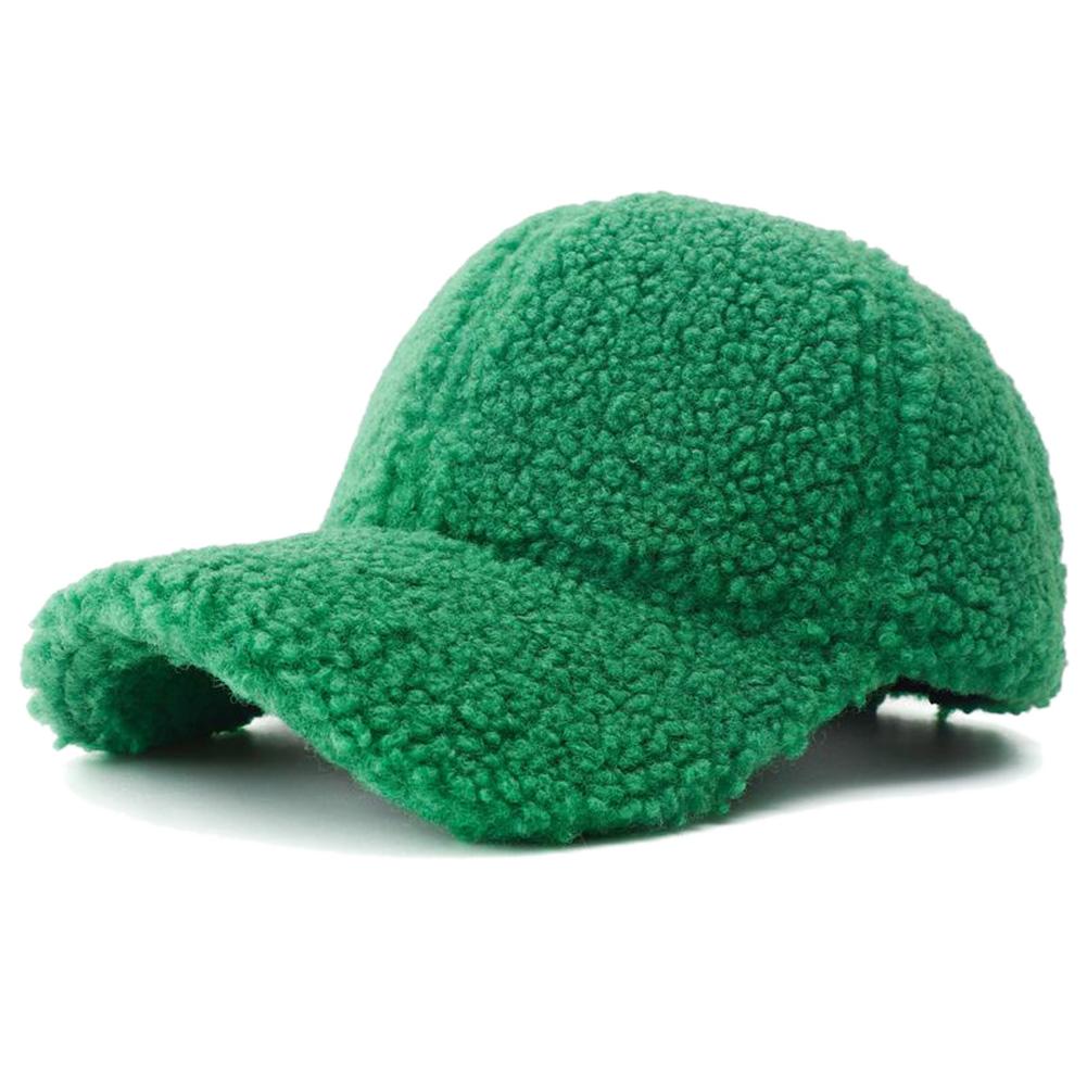 New Solid Color Artificial Lamb Wool Baseball Cap Plush Snapback Hat Autumn Winter Keep Warm Dad Hats For Women Men Sunshade
