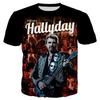 Most Popular Pop Singer Johnny Hallyday 3D Printed T-shirt Men Women Rock Casual Streetwear Clothes Hip Hop Harajuku Tops