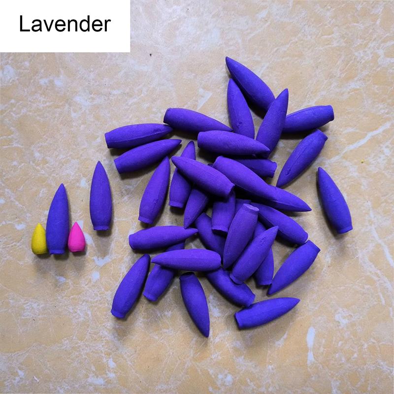FY Oversized Backflow Incense Cones 30 Minutes Natural Sandalwood Lavender Scents for Home Lavender Jasmine Big Cone Incense