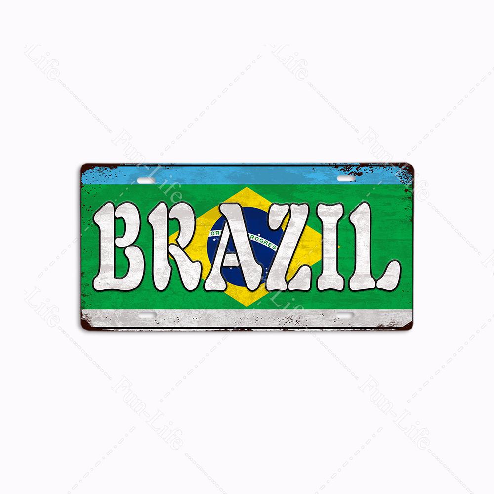Retro City Metal Sign Plaque Metal Vintage Plate Tin Sign Wall Decor for Home/Art/ Pub/Bar/Wall Decoration 15x30cm