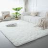 Langer Plüschteppich für Wohnzimmer Sofabereich Teppiche Modern Ultra-Weich Flauschige Fußmatte Kinderzimmer Nachttischteppiche Heimdekor Weiß