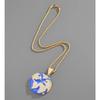 New Jewelry Copper Micro Inlaid Zircon Earth Pendant Necklace Rapper