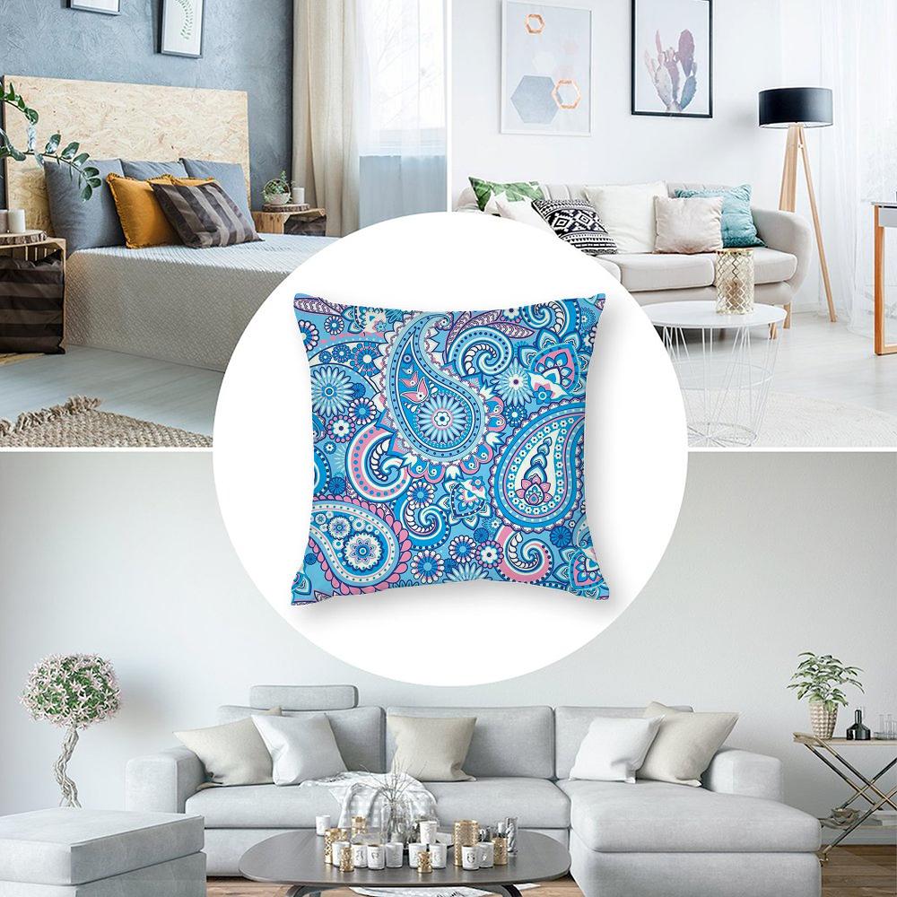 Painted Design P-PaisleyS Pillow Case Plush Fabric Soft Double Sided Print Sofa Cushion Cover Throw Pillow Covers
