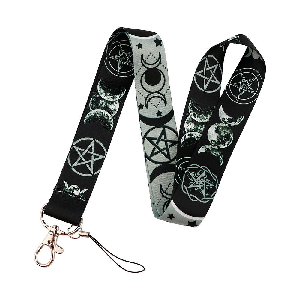 Moon Planet Cell Phone Lanyard: ID, Campus Meal, and Bus Card Holder