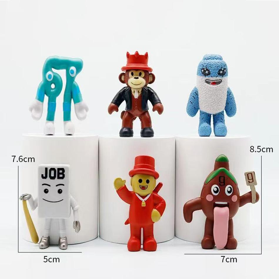 6pcs/set Steal A Brainrot Cute Figurine No.9 House Anime Figure Toy Game Peripherials Dolls Anime Toys Christmas Lovely Gifts