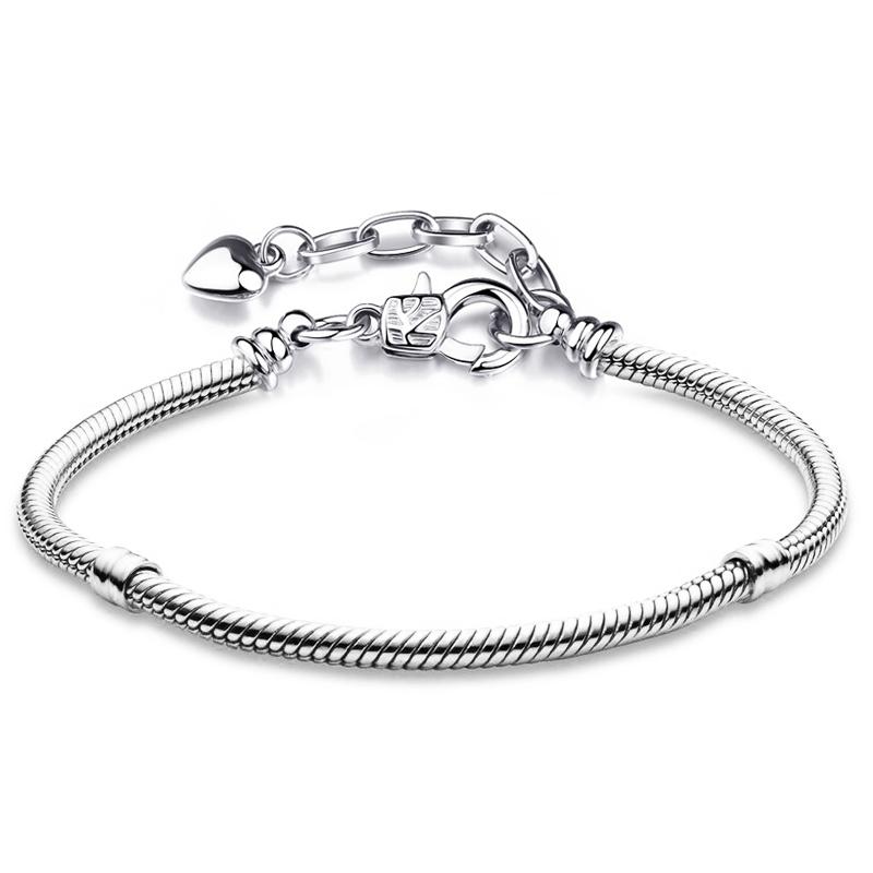 

EOVNP Zinc Alloy Plated Cute Crystal Owl Heart Snake Chain Charm Bracelet For Women Men Brand Bracelets DIY Zircon Gift Making 16cm