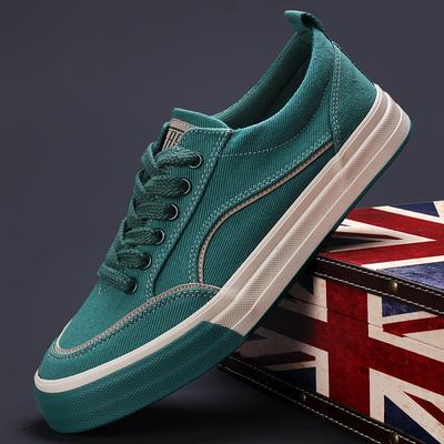 Spring New Mens Shoes Comfortable Breathable Flat Bottom Low Top Shoes Mens Fashion Trend Versatile Mens Canvas Shoes