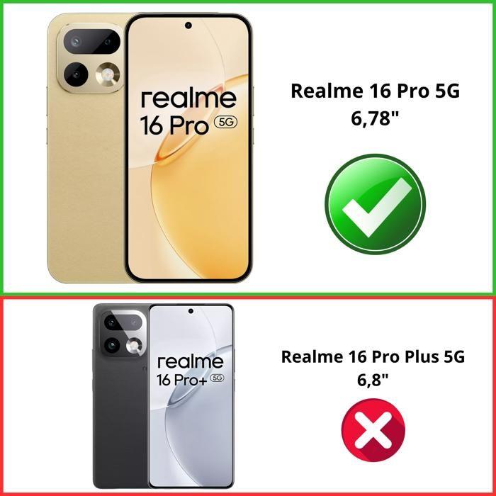 Tempered Glass for Realme 16 Pro 5G [Pack 2] Glass Film Screen Protector Phonillico®