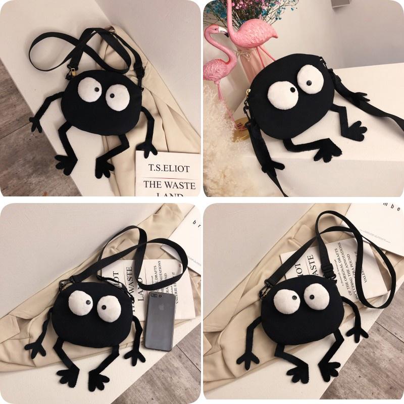 2020 New Style Funny Canvas Mini Bag For Women, Cute Shoulder Crossbody Round Bag