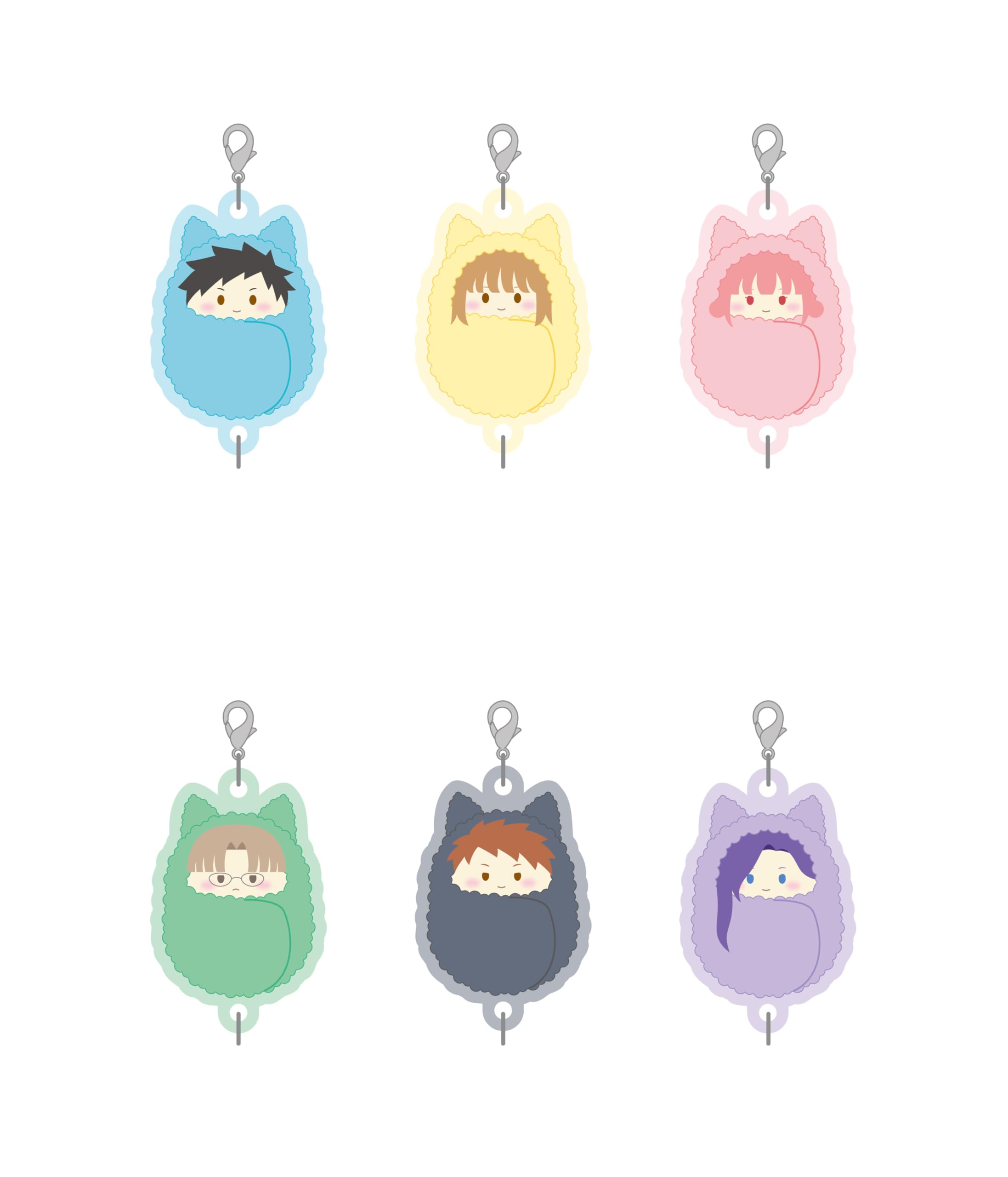 

ТВ Аниме Пушистая Соединяемая Мини Акриловая Коробка из 6 Брелоков Ao Hako ,