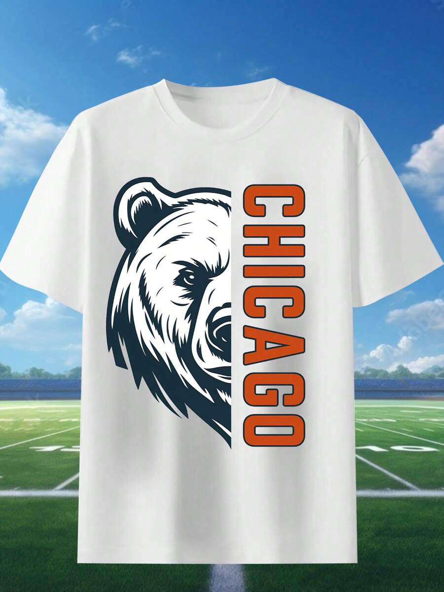 Unisex T-Shirt Football Fan Gift Bear Graphic XXXL