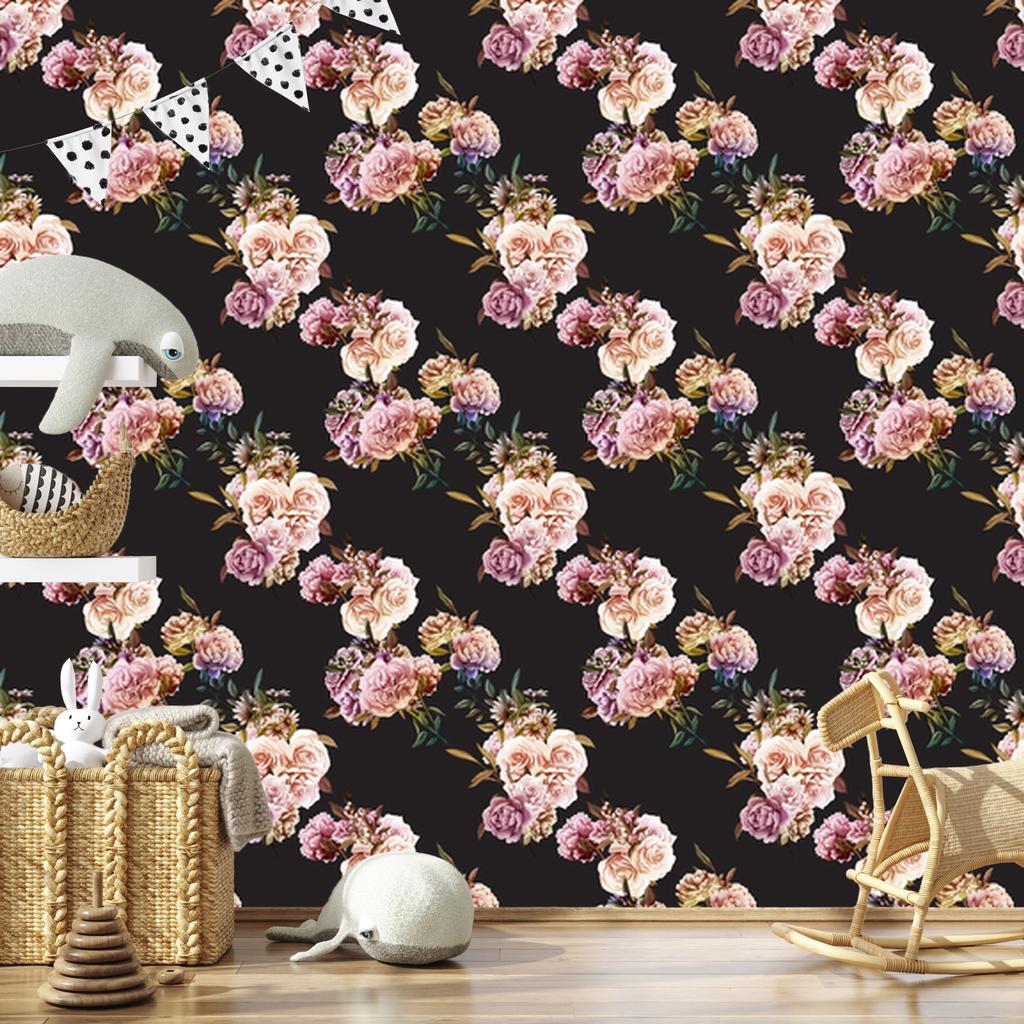 Roses wallpaper for living room and bedroom 50x1000