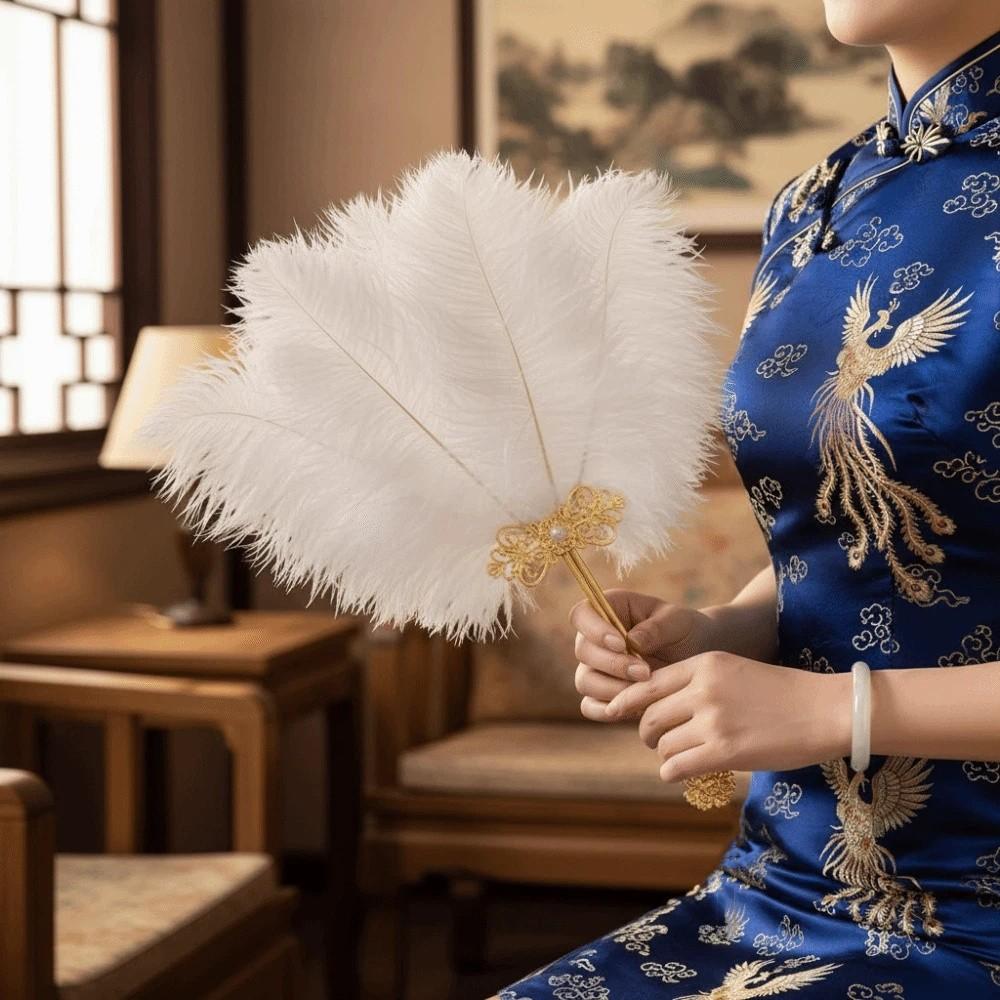 Federhandwerk Federfächer Cosplay-Requisiten Cheongsam Tanz-Requisiten Hochzeitsaccessoires