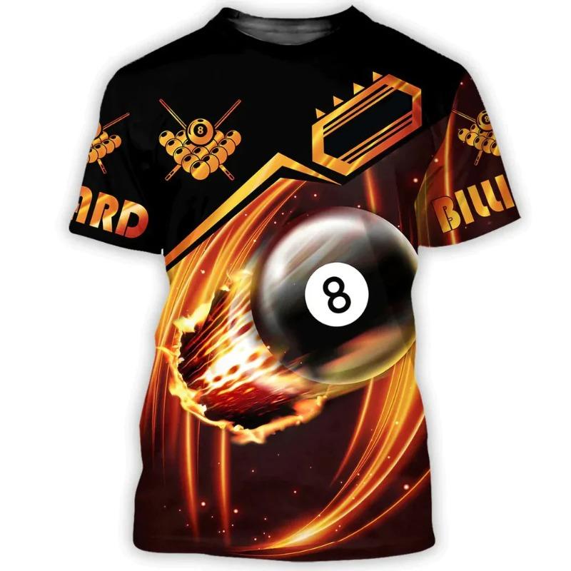 

Love Billiards Snooker Fitness T Shirt 3D Print Gym Clothing Men Shirts Fashion Streetwear T-shirt Funny Unisex S